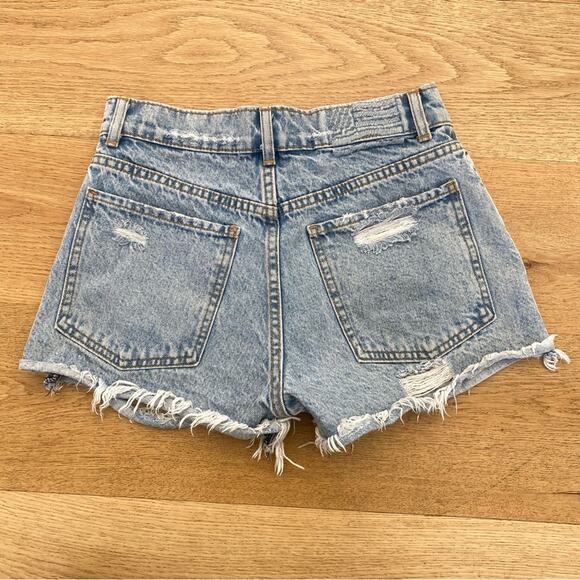 Revice Denim Distressed Fray Hem Shorts - Picture 3 of 3